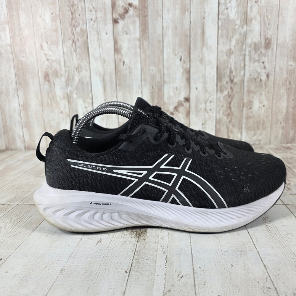 ASICS Gel-Excite 10 Womens 10 Wide Black White Running Shoes 1012B420